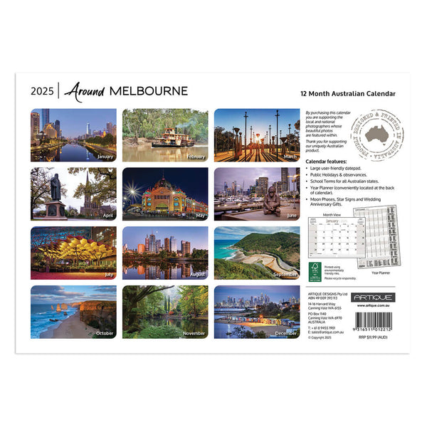 2025 Melbourne Calendar for the Best Souvenirs from Australia Bits of Australia