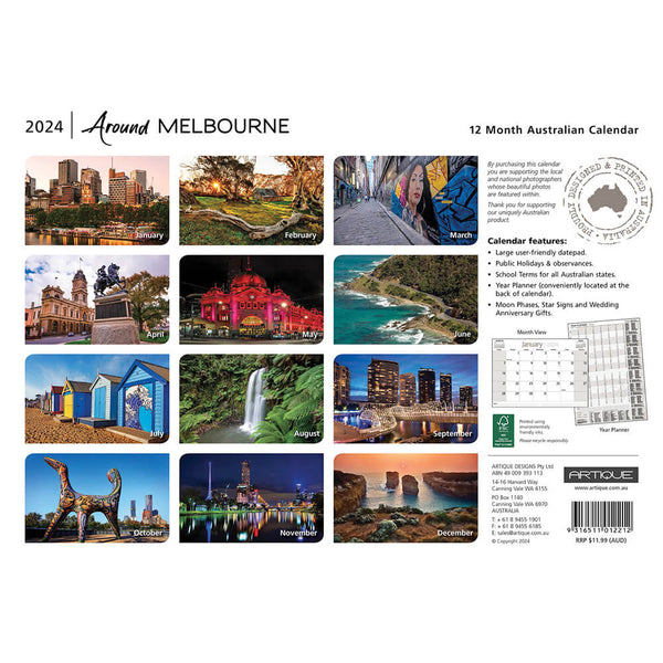 2024 Melbourne Calendar For The Best Souvenirs From Australia - Bits Of ...