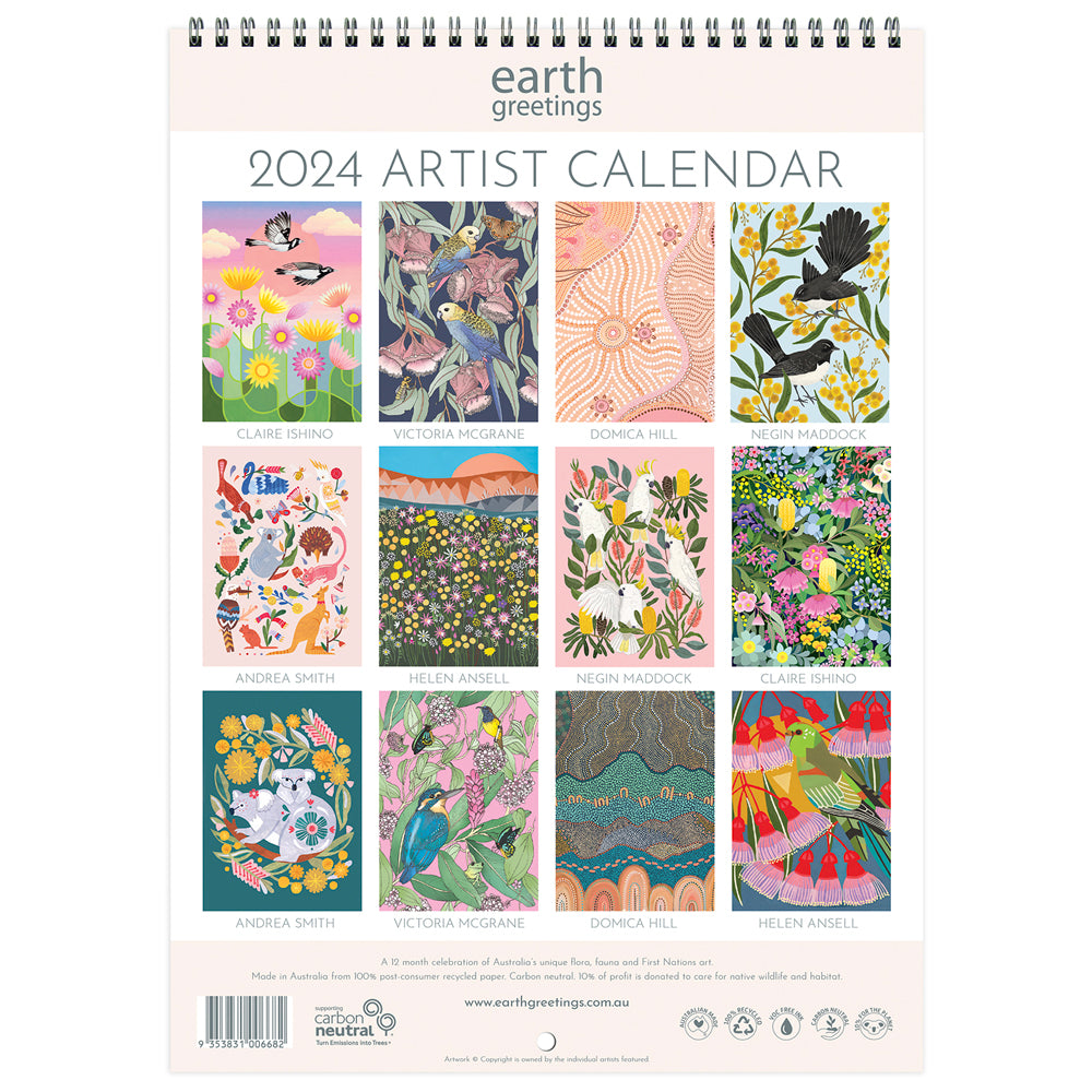 2024 Australiana Artist Calendar, Australian Made Gifts Bits of Australia