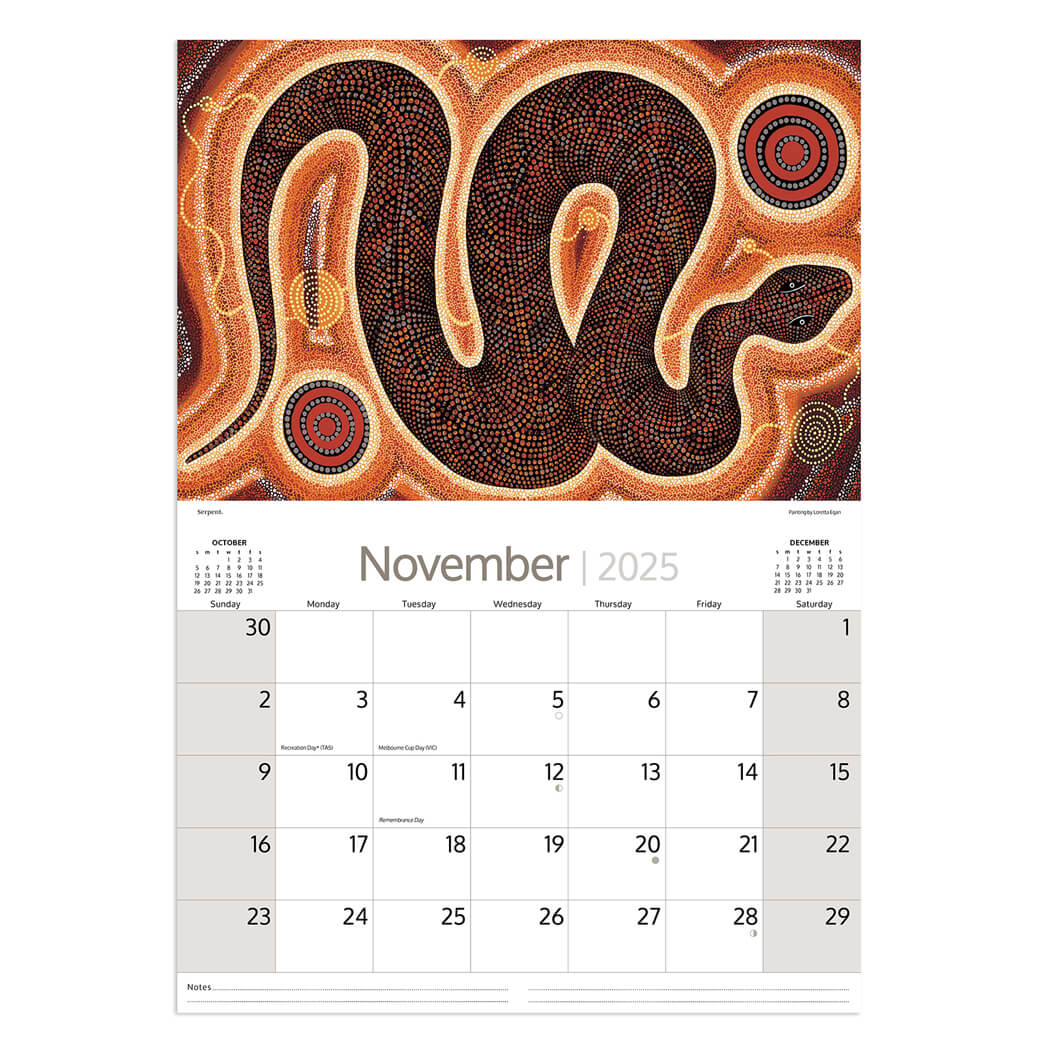 2025 Aboriginal Art Calendar buy it at the BitsofAustralia souvenir shops Sydney