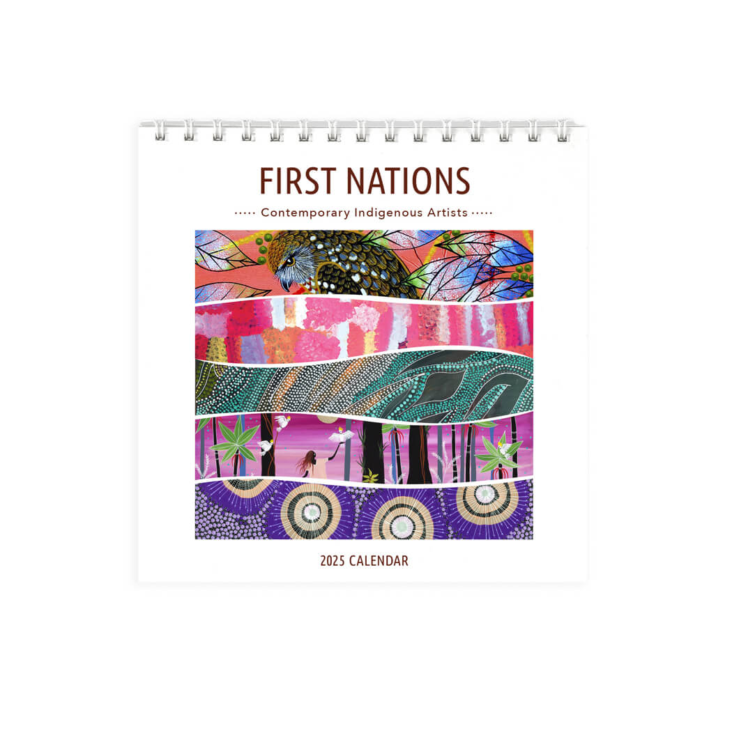 2025 Aboriginal Art Desk Calendar by First Nations Artists and Blue Island Press