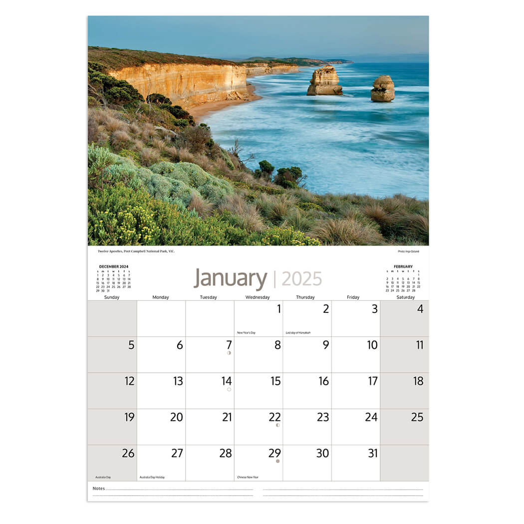 2025 Beaches Australia Calendar for Australian Souvenirs by Artique