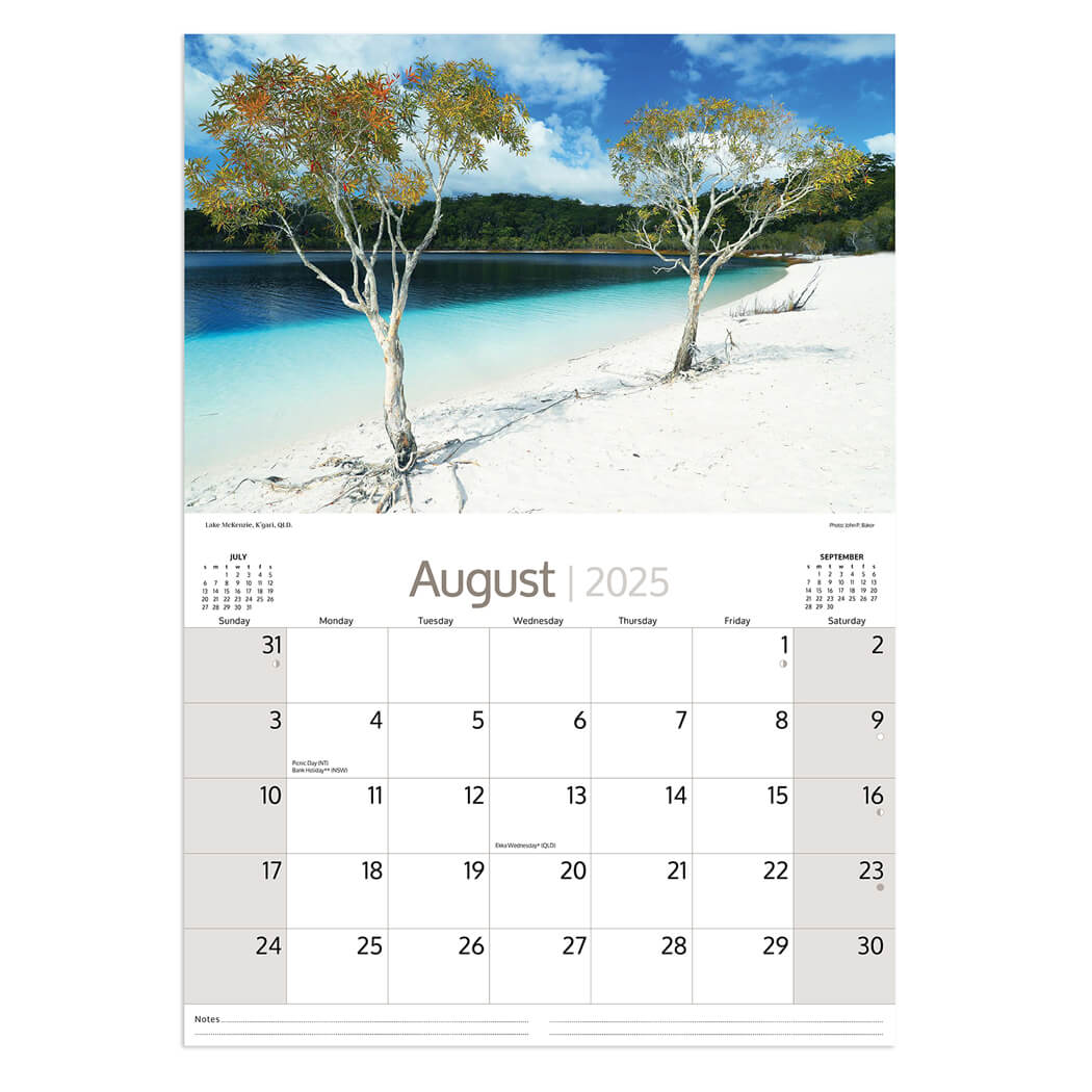 2025 Land of Contrast Australian Calendar for made in Australia souvenirs