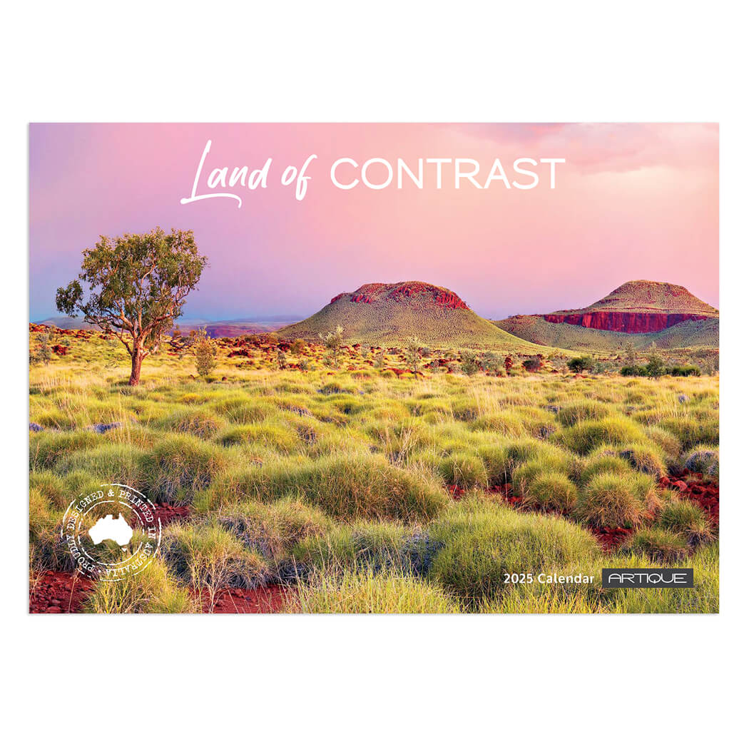 2025 Land of Contrast Calendar for Australian Souvenirs by Artique