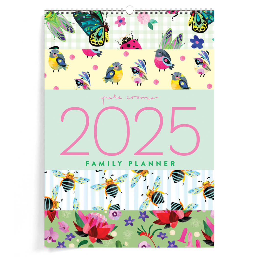 2025 family planner by Pete Cromer for Australian made gifts 