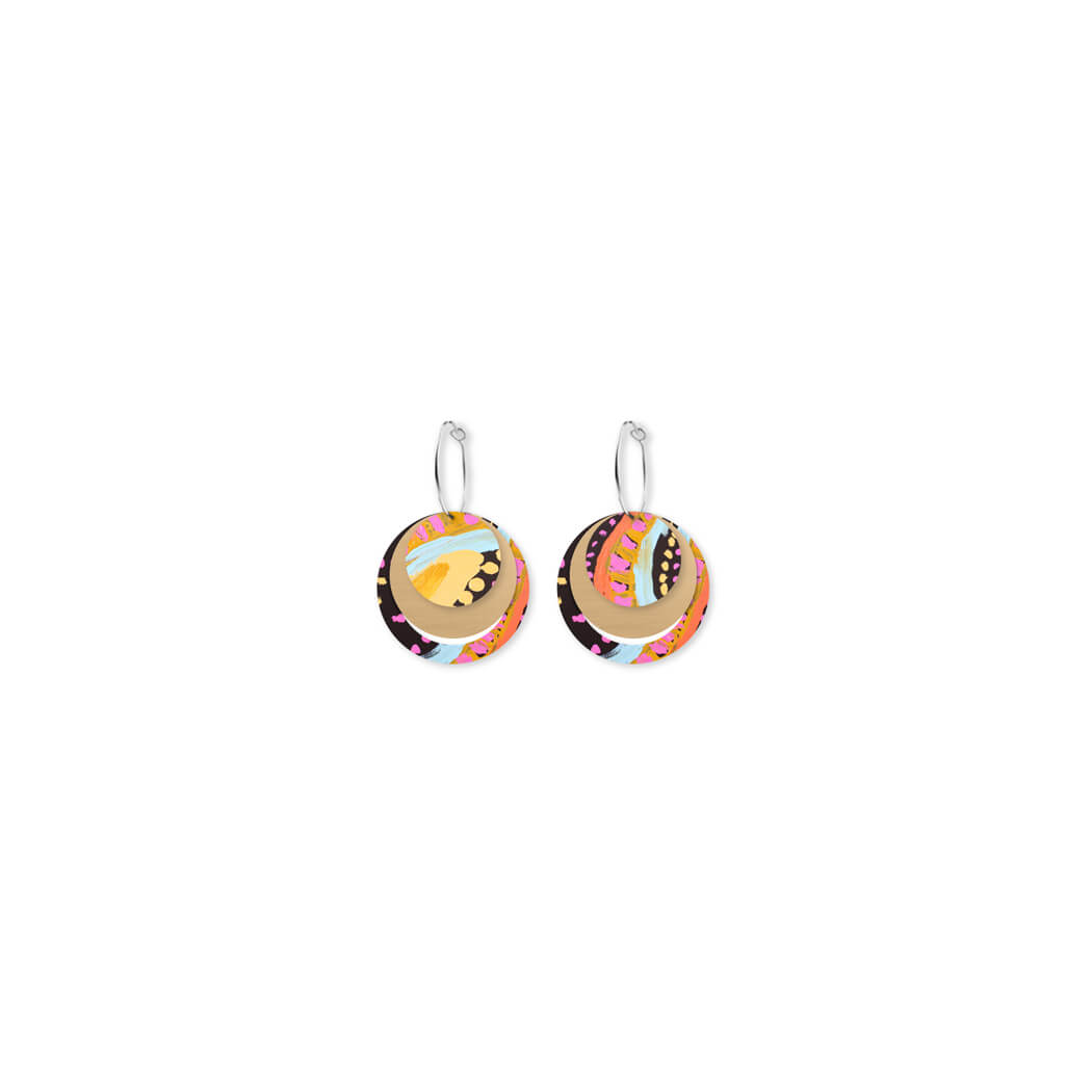 Aboriginal Jewellery by Moe Moe Design and Murdie Morris - 3 circle hoop earrings