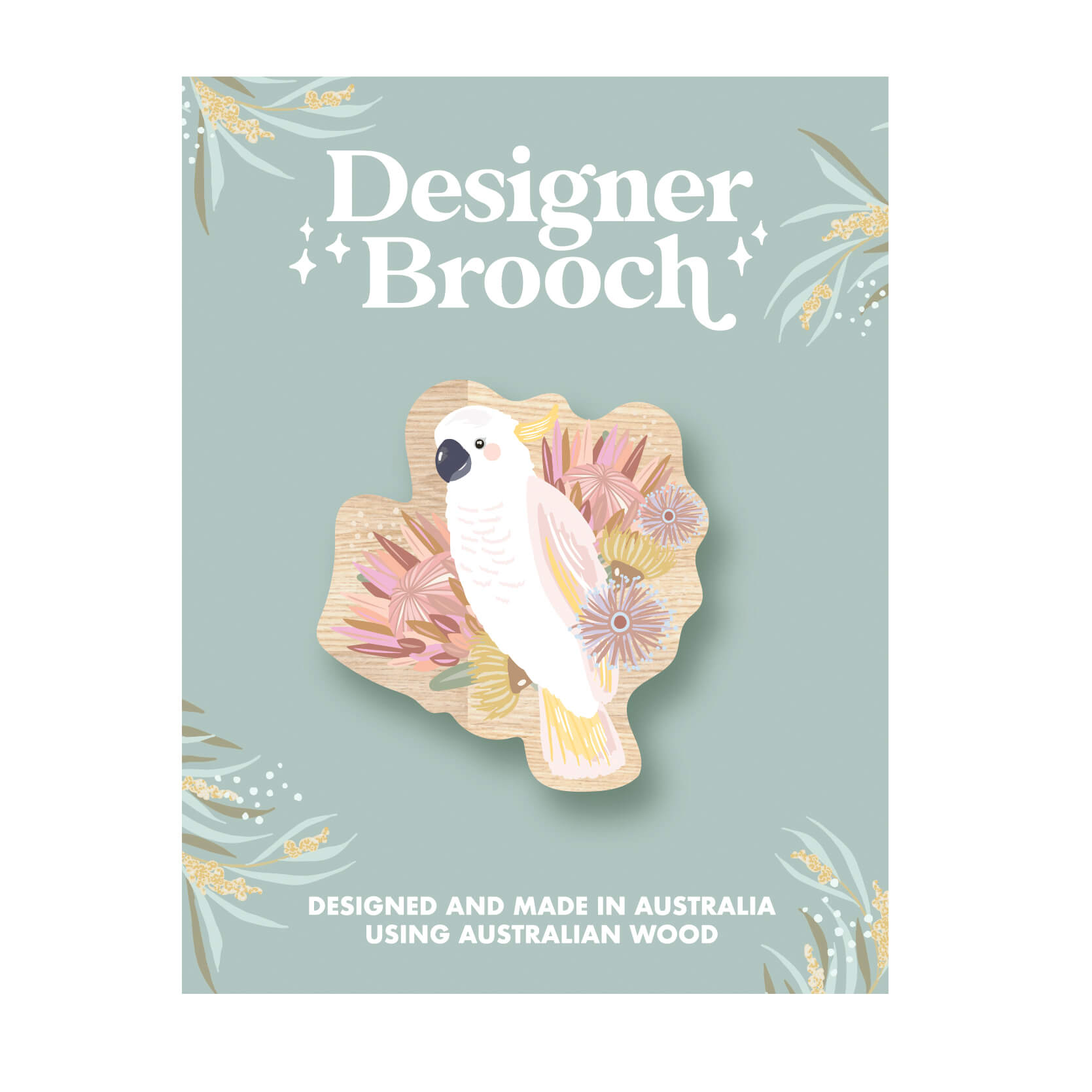 Australian Gifts for Women Cockatoo Brooch Under $15