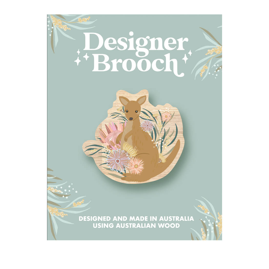 Australian Gifts for Women under $20 Kangaroo Brooch made in Australia