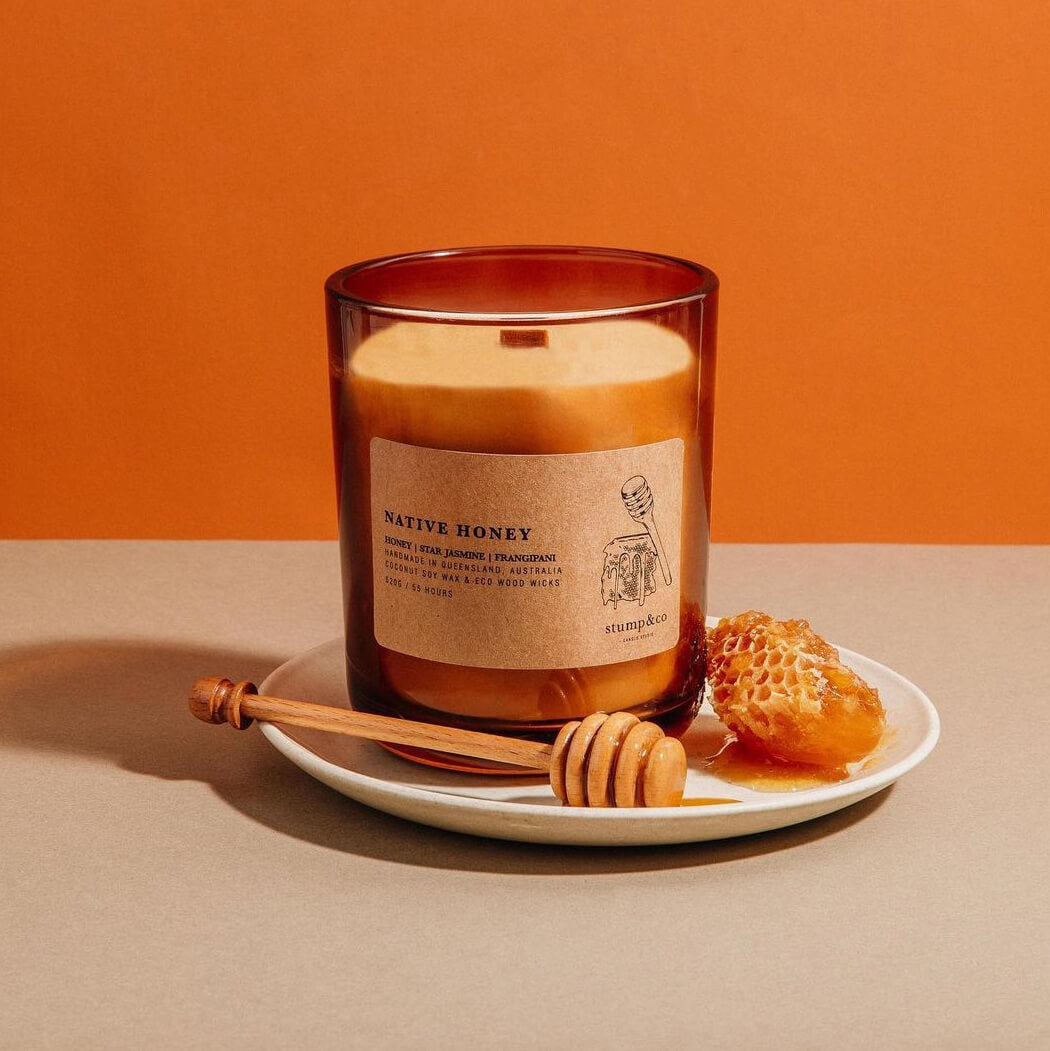 Australian Souvenir Scented Candle in Native Honey by Stump and Co