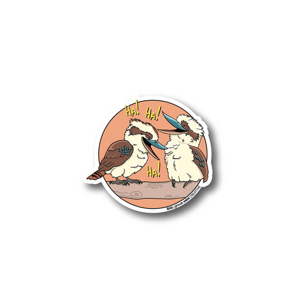 Australian Souvenir Sticker - Kookaburra Laughter