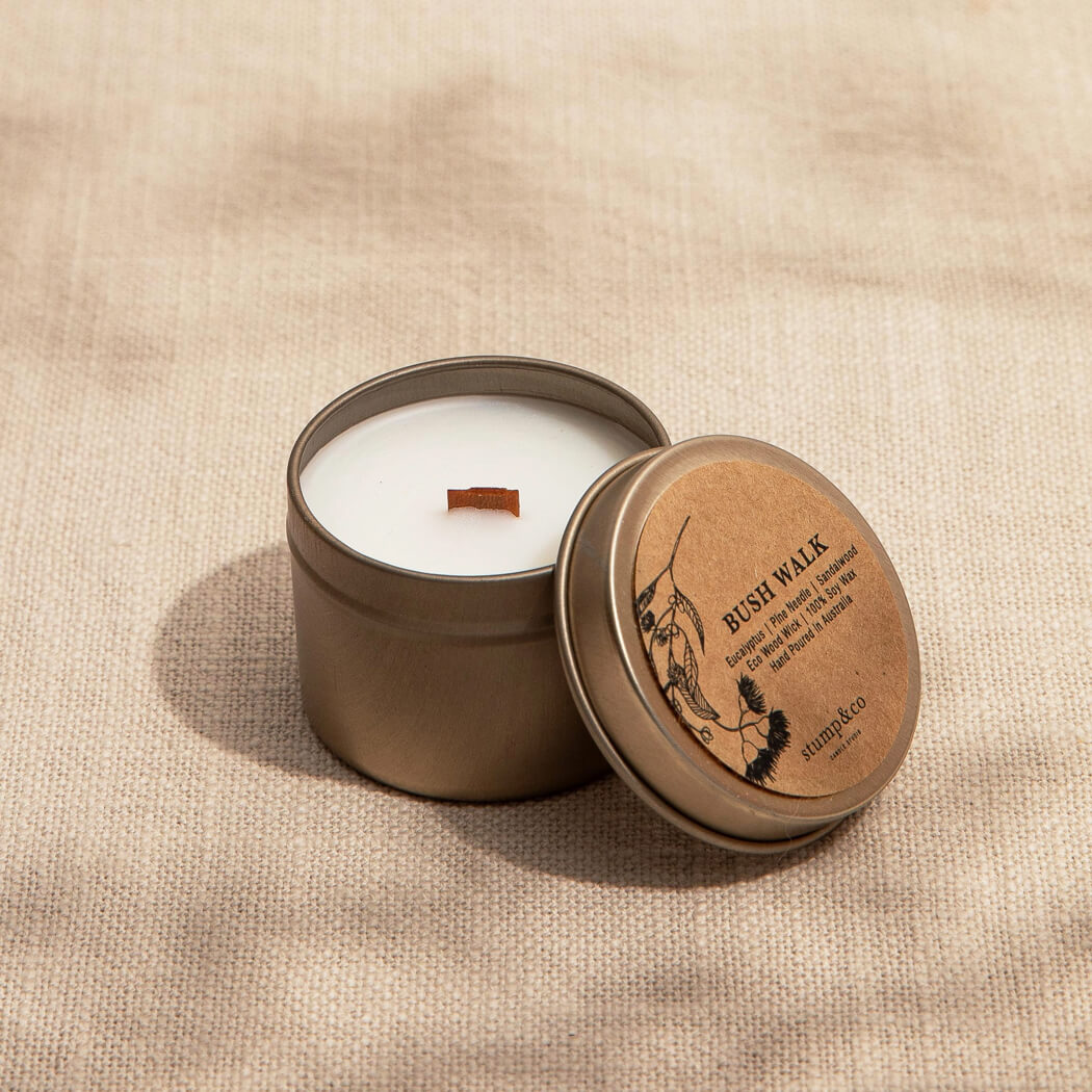 Australian Gifts Small Bush Walk Candle Made in Australia by Stump and Co