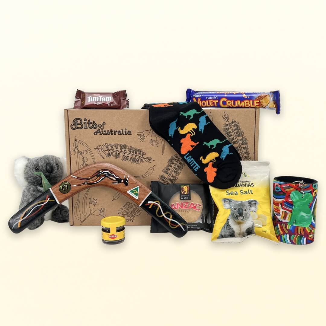 Ultimate Australian Boomerang Gift Box for the best souvenirs Australia