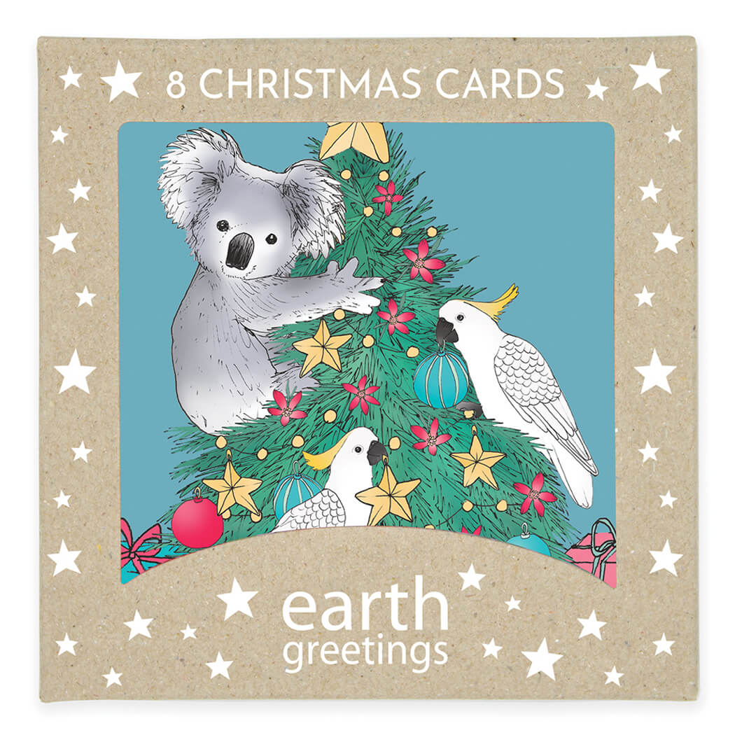 Koala Christmas Cards Boxed Set Australian Made by Earth Greetings