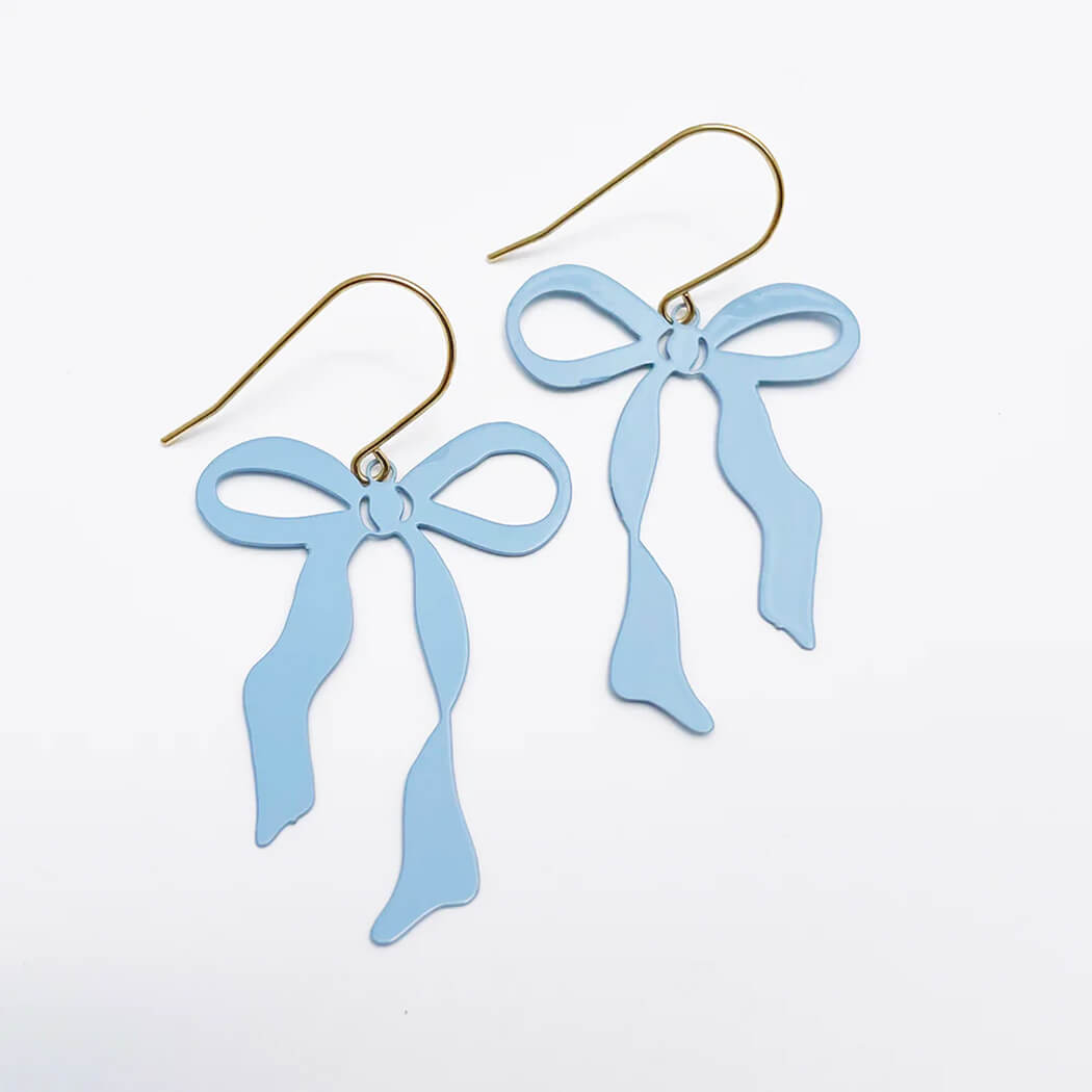 Blue Bow Earrings Australian Gifts for Women