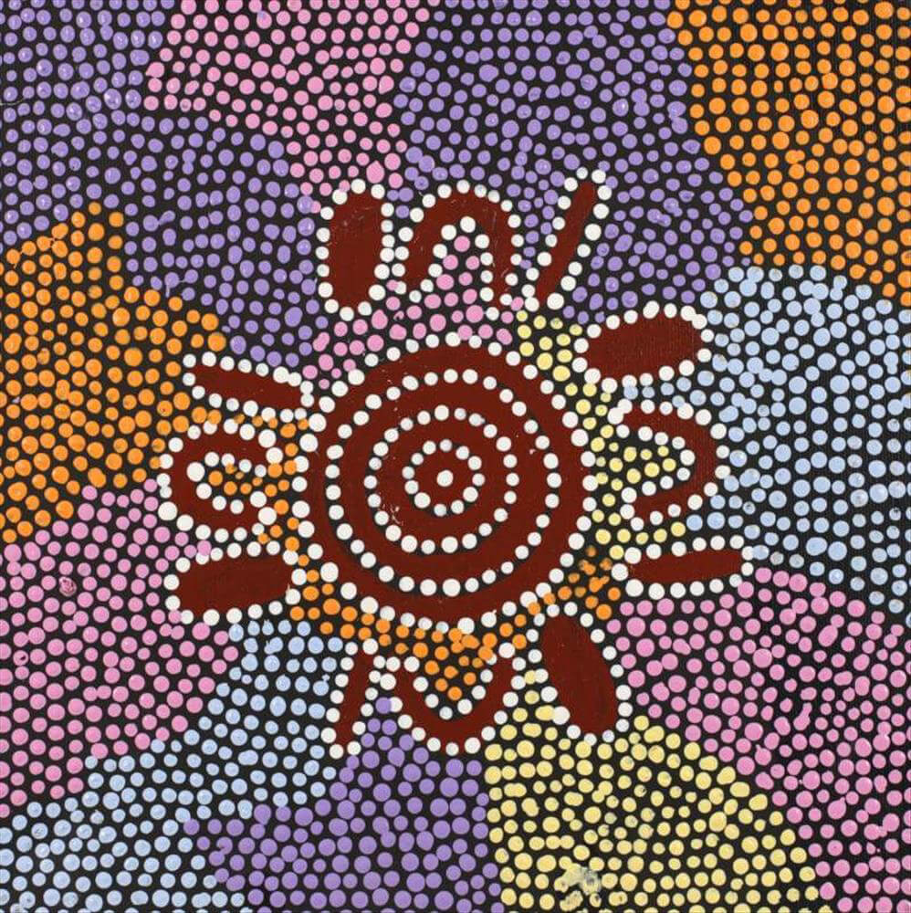 Ready to Hang Aboriginal Art - Karnta Jukurrpa 30 x 30cm