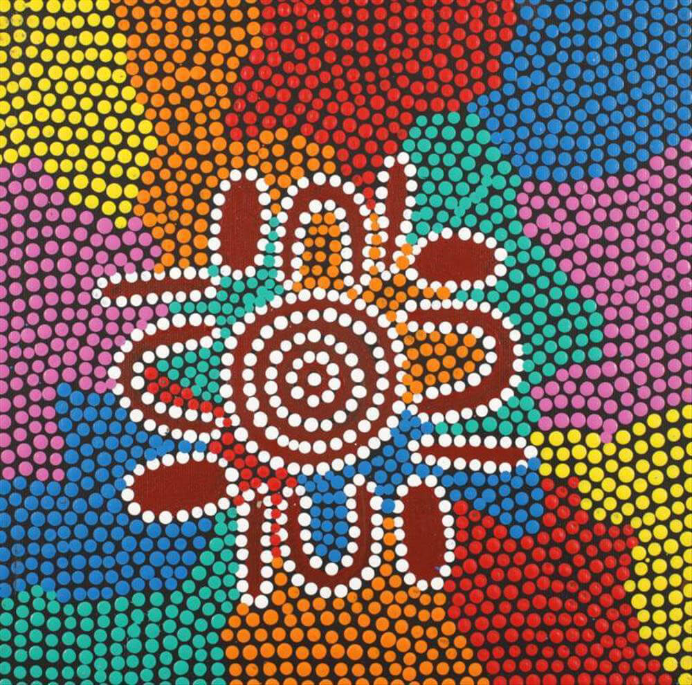 Buy Ready to hang Aboriginal Art in Sydney at BitsofAustralia Souvenir Shop 7906