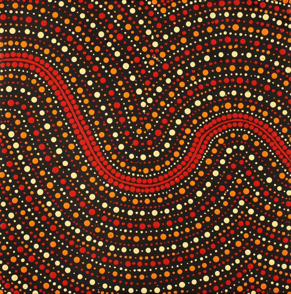 Buy Ready to Hang Aboriginal Art by Kara Napangardi Ross at BitsofAustralia Gift Shop 6170