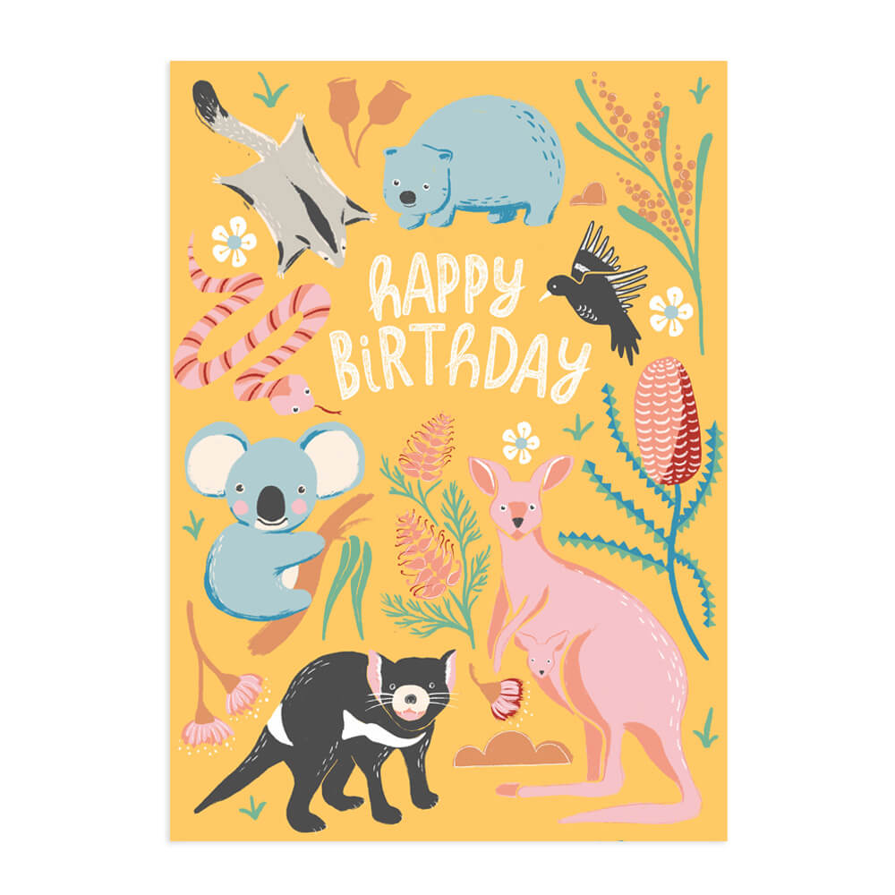 Happy Birthday Greeting card Australia by Aero Images