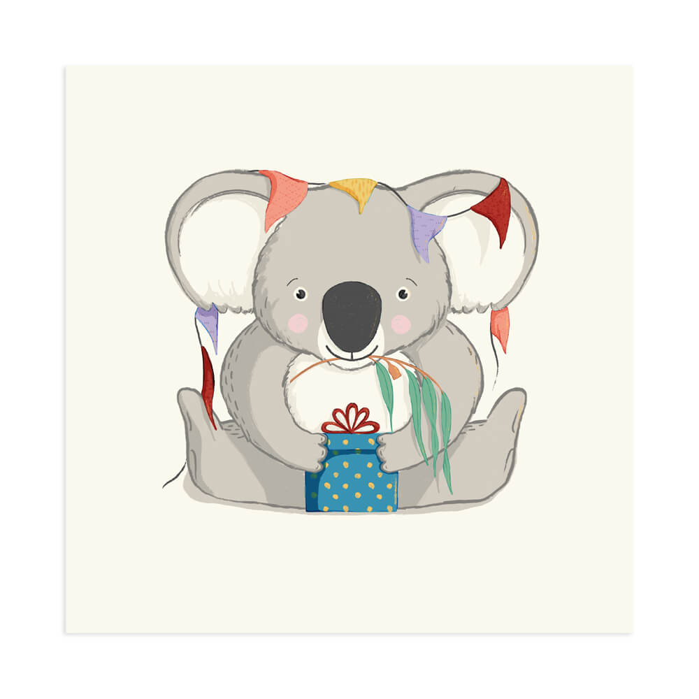 Greeting Cards Australia Koala with Bunting Australian Made