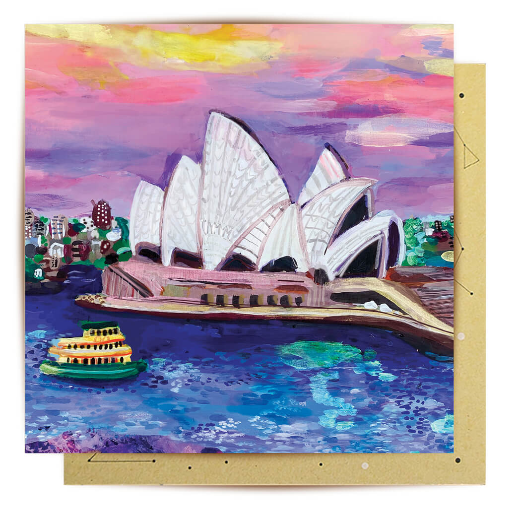 Greeting Cards Australia - The Sydney Opera House by Bronte Goodieson and LaLaLand