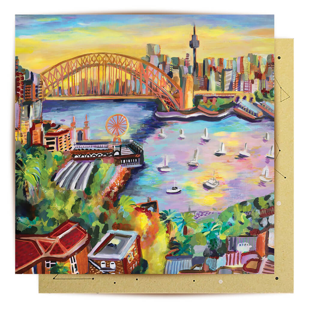 Greeting Cards Australia The Sydney Harbour Bridge by Bronte Goodieson