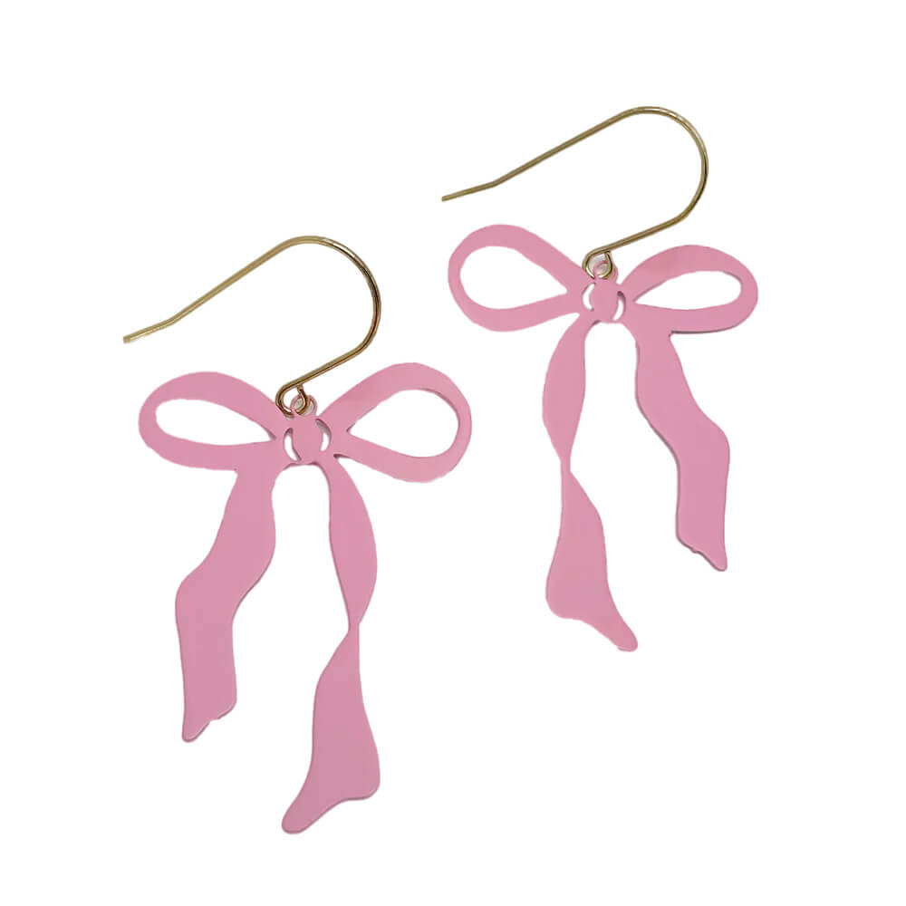 Pink Bows Australian Made Earrings by Denz