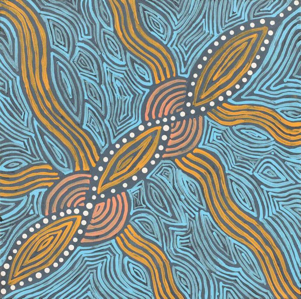 Ready to Hang Aboriginal Art for Sale by Ingrid Napangardi Williams from Warlukurlangu