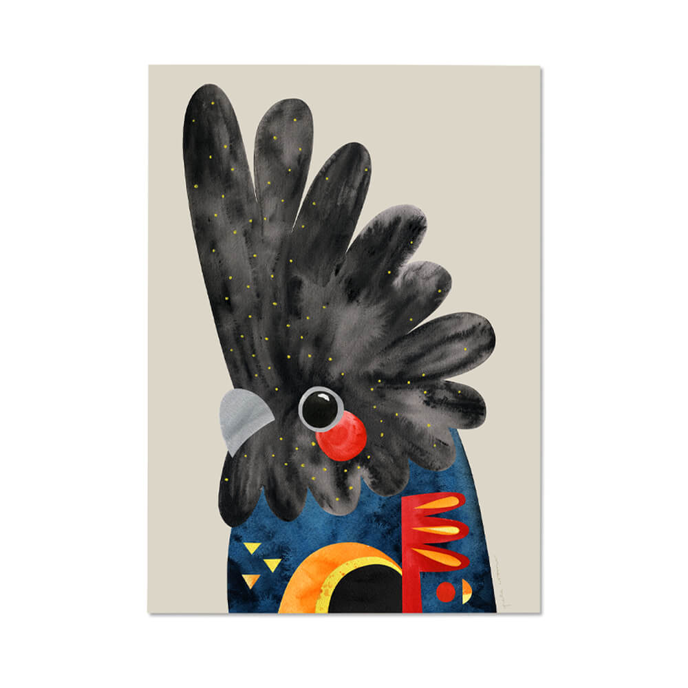 Red Tailed Black Cockatoo Fine Art Print in A4 by Pete Cromer for an Australian Gift or Souvenir