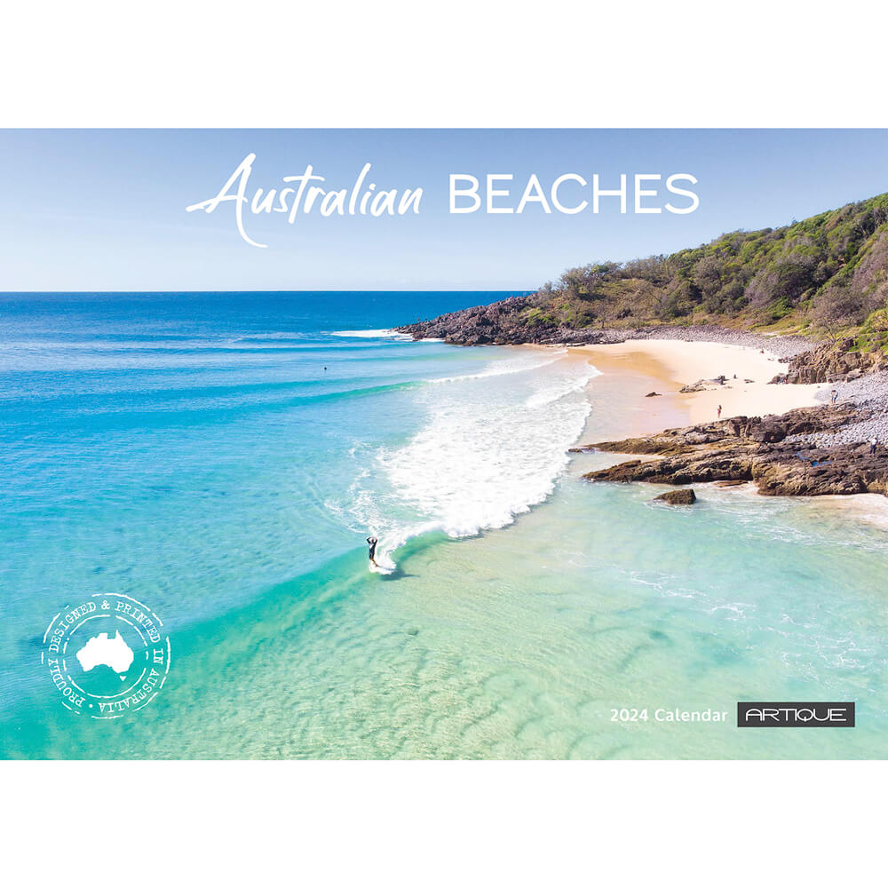 Souvenirs Australia 2024 Beaches Calendar Australian Made by Artique