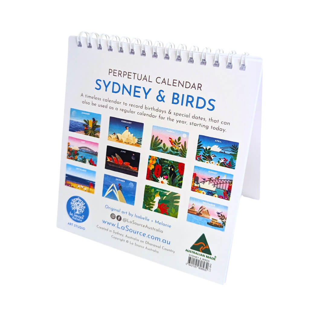 Sydney Birds Calendar Australian Made by La Source